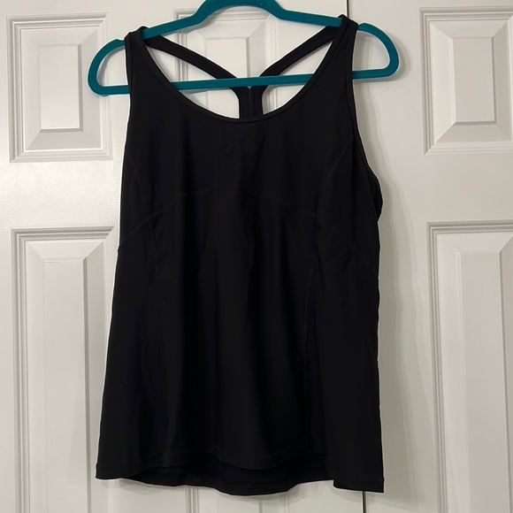 jcpenney Tops - Black Racerback Sports Tank with Built In Bra